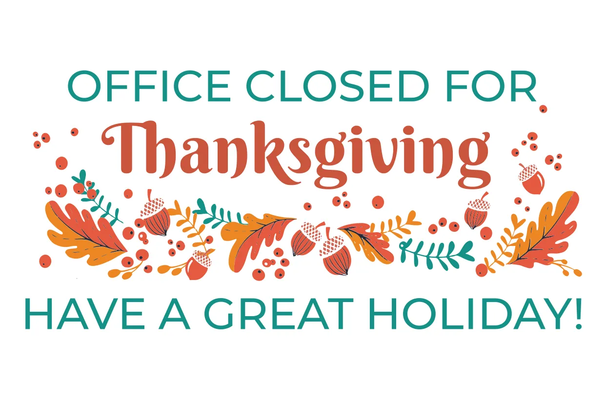 Office Closed Thanksgiving